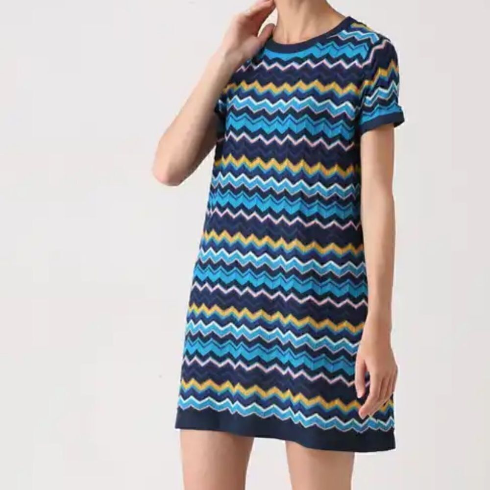 Missoni for Target Girls Zigzag Dress Navy Blue/Yellow/Pink